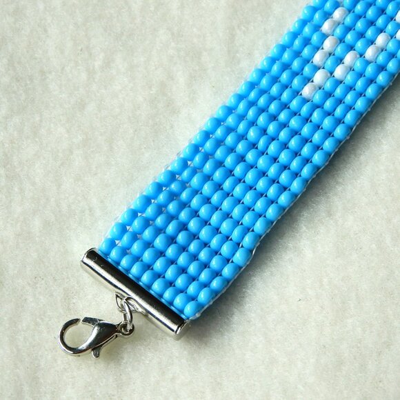 ADPi diamond Alpha Delta Pi bead bracelet, handmade, adjustable length - Picture 3 of 4